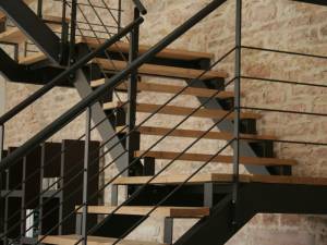 escalier bois metal